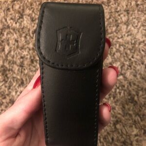 Victorinox Black Leather Belt Pouch